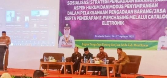 Sekda Musi Rawas Buka Sosialisasi Sistem E-Purchasing dan Katalog Elektronik