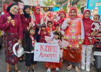 Carnaval TK Robiatul Adawiyah Sambut HUT ke-80 Kemerdekaan RI di Bibis Tandes Surabaya