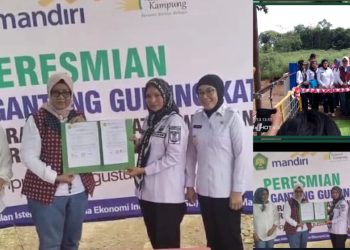 Bupati Ayu Asalasiyah hadiri Peresmian Jembatan Gantung Baja dan Pembangunan Rehabilitasi SDN 3 Gunung Katun