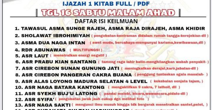 IJAZAH QUBRO 17 AGUSTUS: GEMBLENGAN KEILMUAN & PELATIHAN ILMU HIKMAH METAFISIKA DI PANDEGLANG