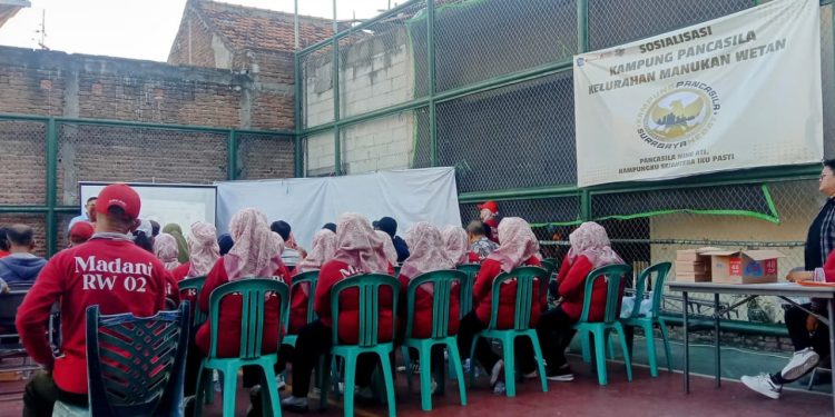 Camat Tandes Sosialisasikan Kampung Pancasila di Manukan Wetan Surabaya