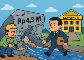 GMBI Pesisir Barat Laporkan Proyek Talut Sungai Way Laay ke Kejaksaan Agung RI