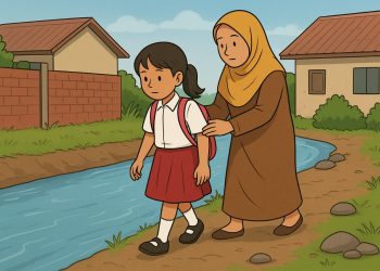 Siswi SD di Semarang Terpaksa Menyebrangi Sungai Demi Sekolah, Gegara Akses Rumah Ditutup