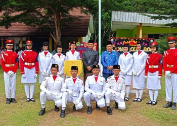 Pemerintah Kecamatan Negeri Agung Gelar Upacara Peringatan Hari Sumpah Pemuda ke-97 dan HUT ke-16 SMKN 1 Tanjung Rejo