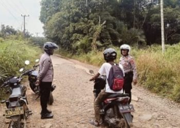 Polsek Kasui Gelar Patroli KRYD di Bukit Batu, Ajak Warga Jaga Kamtibmas