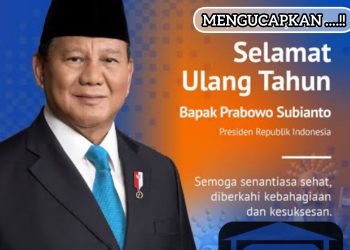 TABLOID PILAR POST MENGUCAPKAN SELAMAT ULANG TAHUN KE-74 UNTUK PRESIDEN PRABOWO SUBIANTO