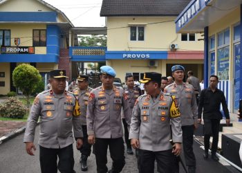 Kapolres Lebak Sambut Kunker Wakapolda Banten di Mapolres Lebak
