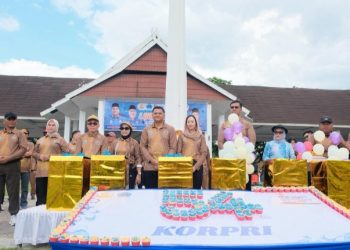 Sambut HUT KORPRI ke-54 Tahun, Diskominfo SP Ramaikan Lomba Defile Antar Instansi