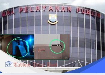 Pertanyakan Kinerja Perawatan Gedung,Panel Bangunan MPP Cimahi Lepas