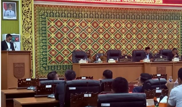 DPRD Pelalawan Gelar Paripurna Penyerahan KUA–PPAS 2026