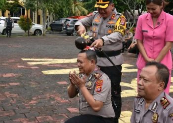 Kapolres Lebak Pimpin Kenaikan Pangkat 76 Personel