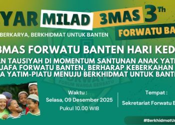 Besok, Cahaya Kepedulian Akan Terbit di Sekretariat Forwatu Banten: Hari Kedua Milad 3MAS Bersiap Menjadi Panggung Berkah untuk Yatim-Piatu & Dhuafa