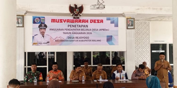Musdes Desa Rejoyoso Terkait ,Anggaran Pendapatan Dan Belanja Desa Tahun 2026 Resmi Di Tetapkan