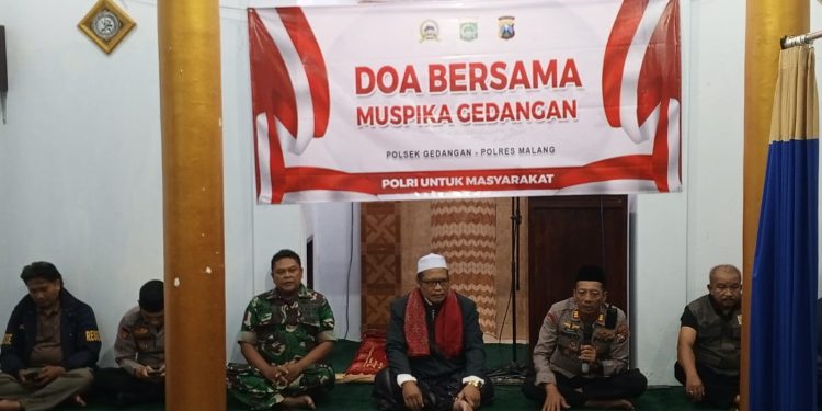 Acara Doa Bersama Kapolsek Gedangan dan Jajaran Forkopimda Di Masjid Ghufron
