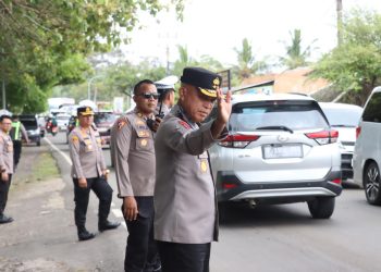 Kapolda Banten Melaksanakan Pengecekan Pengamanan Di Kawasan Wisata Anyer
