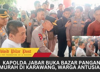 Kapolda Jabar Buka Bazar Pangan Murah di Karawang, Warga Antusias