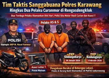 Tim Taktis Sanggabuana Polres Karawang Ringkus Dua Pelaku Curanmor R2 di Rengasdengklok