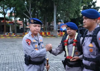 Kapolda Banten Sambut Kepulangan 100 Personel Satbrimob Usai Tugas Kemanusiaan Operasi Aman Nusa II