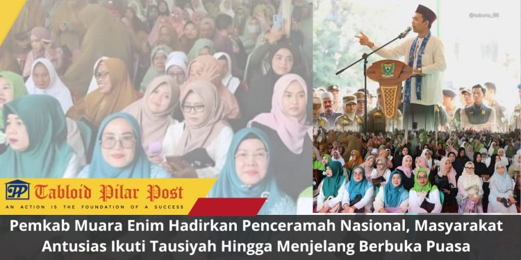 Ribuan Warga Padati Lapangan Merdeka Muara Enim, Hadiri Tabligh Akbar Nuzulul Qur’an Bersama Ustadz Abdul Somad