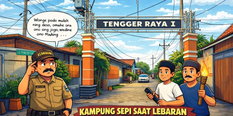 Kampung Sepi Saat Lebaran Idul Fitri 1447 Hijriah, Warga Diminta Tingkatkan Kewaspadaan