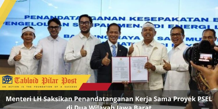 Menteri LH Saksikan Penandatanganan Kerja Sama Proyek PSEL di Dua Wilayah Jawa Barat