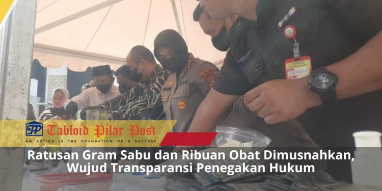 Kapolres Metro Bekasi Hadiri Pemusnahan Barang Bukti Narkotika dan Obat Terlarang di Kejari Kabupaten Bekasi