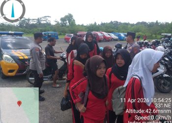 Antisipasi Gangguan Kamtibmas,Polsek Rangkasbitung Patroli Dialogos Ke Parkiran Kolam Renang BIM