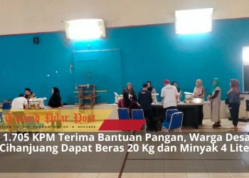 Ribuan Warga Cihanjuang Terima Bantuan Pangan, 1.705 KPM Dapat Beras 20 Kg dan Minyak 4 Liter