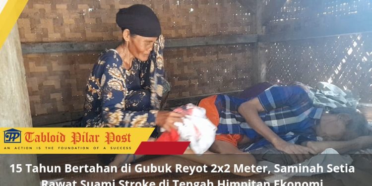 15 Tahun Bertahan di Gubuk Reyot 2×2 Meter, Saminah Setia Rawat Suami Stroke di Tengah Himpitan Ekonomi