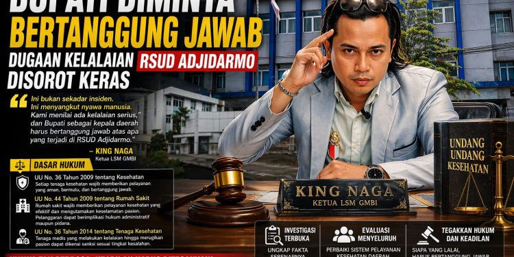 King Naga Menekankan, Bupati Harus Bertanggung Jawab Atas Dugaan Kelalaian RSUD Adjidarmo Yang Mengakibatkan Hilangnya Nyawa Tak Berdosa