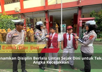 Satlantas Polres Karawang Hadirkan Edukasi Seru Lewat Police Goes to School di SDN Nagasari IV