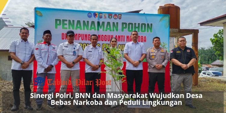 Kapolres Pelalawan Perkuat Kampung Tangguh Narkoba di Desa Makmur, Tanam Pohon sebagai Simbol Perlawanan terhadap Narkoba