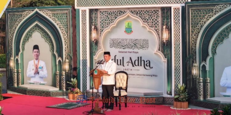 Bupati Karawang H. Aep Syaepuloh Ajak Warga Maknai Kurban Sebagai Semangat Pemerataan dan Pembangunan