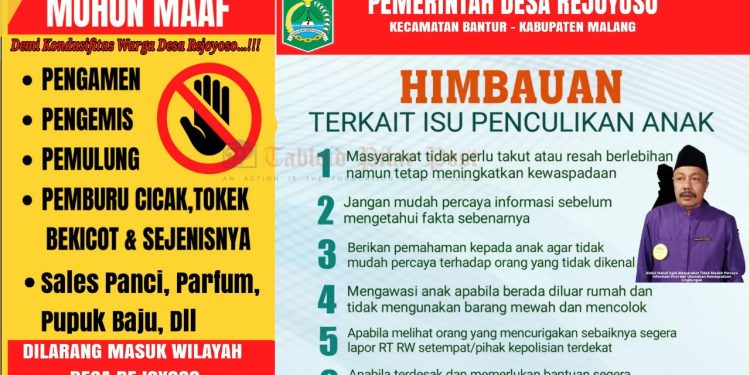 Kades Rejoyoso Imbau Warga Tetap Tenang, Waspada Hoaks dan Isu Penculikan Anak