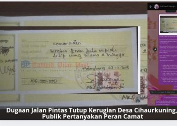 Kwitansi Rp106 Juta Muncul, Dugaan Penggantian Kerugian Desa Cihaurkuning Kian Disorot