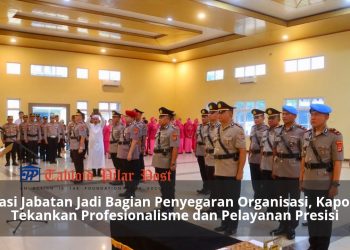 Kapolres Lampung Tengah Pimpin Sertijab Sejumlah Pejabat Utama dan Kapolsek Jajaran