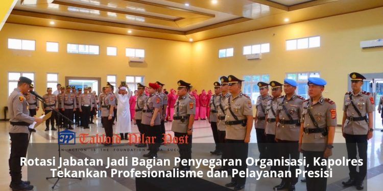 Kapolres Lampung Tengah Pimpin Sertijab Sejumlah Pejabat Utama dan Kapolsek Jajaran
