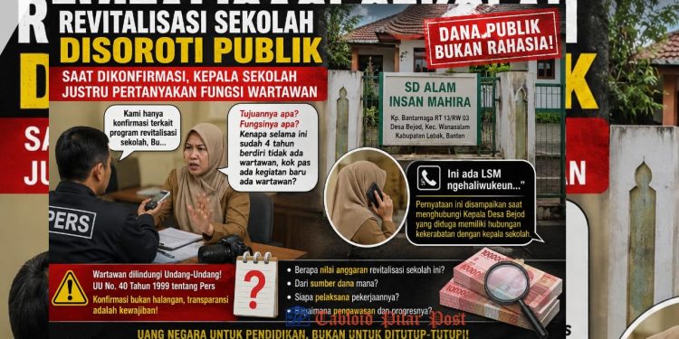 Ada Apa dengan Revitalisasi SD Alam Insan Mahira? Saat Dikonfirmasi, Kepala Sekolah Justru Pertanyakan Fungsi Wartawan