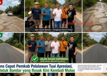 Respons Cepat Pemkab Pelalawan Tuai Apresiasi, Jalan Datuk Bandar yang Rusak Kini Kembali Mulus