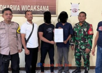 Kapolres Trenggalek Resmikan Jembatan Merah Putih Presisi di Desa Jombok