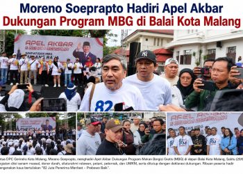 Moreno Soeprapto Hadiri Apel Akbar Dukungan Program MBG di Balai Kota Malang