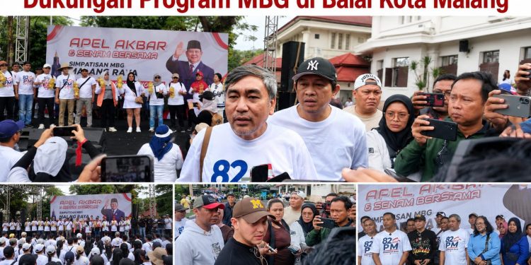 Moreno Soeprapto Hadiri Apel Akbar Dukungan Program MBG di Balai Kota Malang