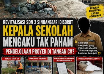Program Revitalisasi Sistem Swakelola, Kepala SDN 2 Sindangsari Justru Mengaku Tak Paham dan Proyek Dikelola CV