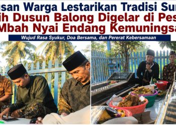 Ratusan Warga Lestarikan Tradisi Suroan, Bersih Dusun Balong Digelar di Pesarean Mbah Nyai Endang Kemuningsari