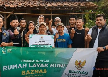 Didampingi FORWATU Banten, BAZNAS Provinsi Banten Salurkan Bantuan Rumah Layak Huni untuk Ibu Saminah