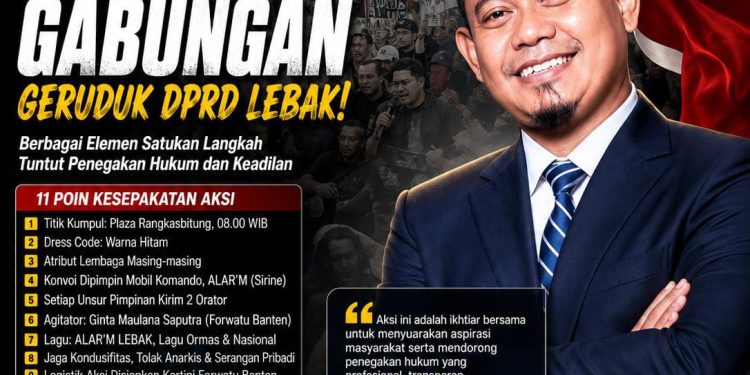 RIBUAN MASSA SIAP GERUDUK DPRD LEBAK, FORWATU BANTEN DAN BERBAGAI ELEMEN MATANGKAN AKSI DAMAI: “KEADILAN HARUS DITEGAKKAN”