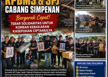 Di Tengah Duka Kebakaran Kasepuhan Ciptamulya, KPBMS dan SPJ Cabang Simpenan Hadir Menebar Kepedulian dan Harapan