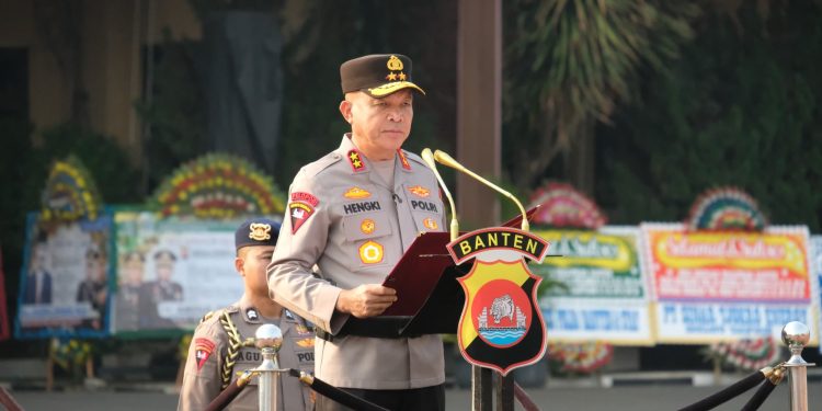 Polda Banten Gelar Serah Terima Jabatan Wakapolda, PJU, serta Kapolres Cilegon dan Lebak