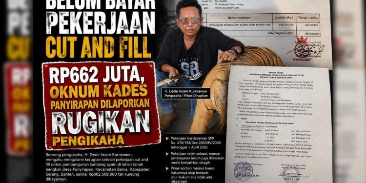 Diduga Belum Bayar Pekerjaan Cut and Fill Rp662 Juta, Oknum Kades Panyirapan Dilaporkan Rugikan Pengusaha