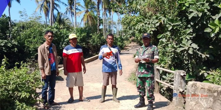 Babinsa Serka Herry Dampingi Pengukuran Jembatan Garuda, Harapan Baru Penghubung Cipedang–Muara